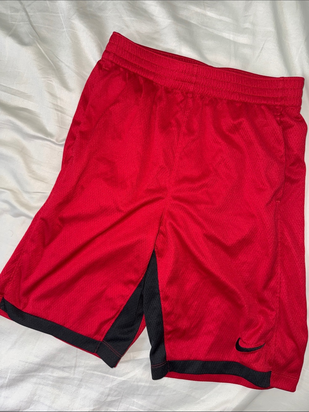 Kids Nike Red with Black Trim Basketball Shorts XL